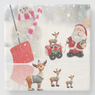 Porta copos de Pedra de Natal, Papais noeis