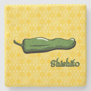 Porta copos de Pedra de Pepper Shishito Chili