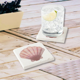 Porta copos de Pedra de Seashell Escalonada Cor-de