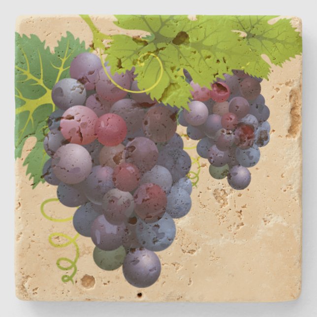 Porta copos de Pedra de Uvas (Frente)