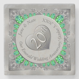 Porta copos de Pedra do Aniversário do Emerald