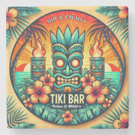 Porta copos de pedra do Bar Tiki