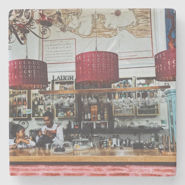 Porta copos de Pedra do Café Explorer (Frente)