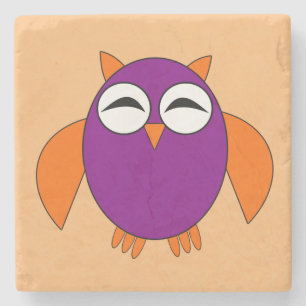 Porta copos de Pedra do Coruja de Halloween