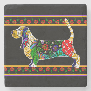 Porta copos de Pedra do Encaixe Basset