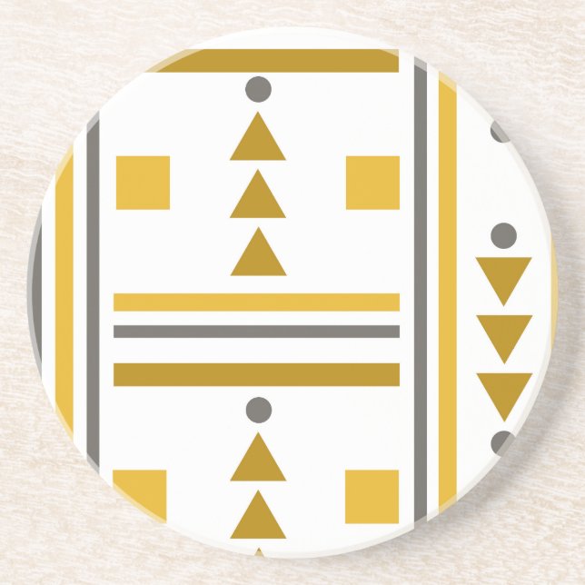 Porta copos de Pedra do Estilo Geométrico Moderno (Frente)