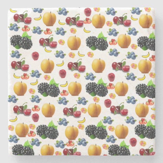 Porta copos de Pedra do Mármore de fruta (Frente)