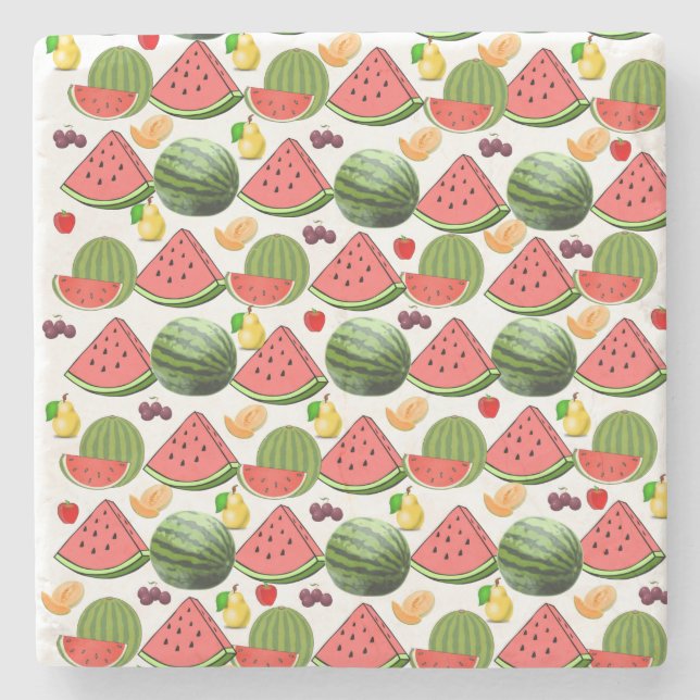 Porta copos de Pedra do Mármore de fruta (Frente)