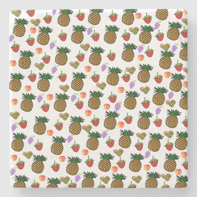 Porta copos de Pedra do Mármore de fruta (Frente)