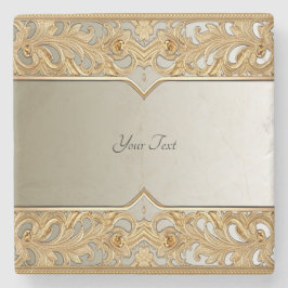 Porta copos de pedra do Ornamentado Dourado modern