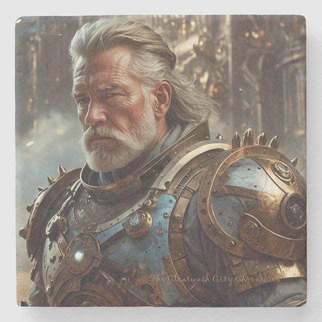 Porta copos de Pedra do Rei Steampunk Regal (Frente)