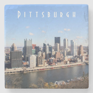 Porta copos de Pedra do Skyline Pittsburgh