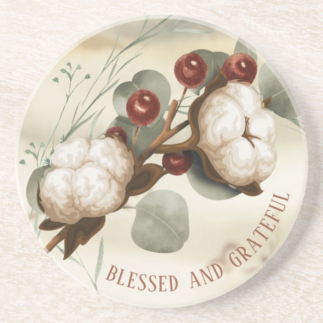 Porta copos de Pedra Elegante de Algodão (Frente)