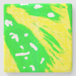 Porta copos de pedra feliz