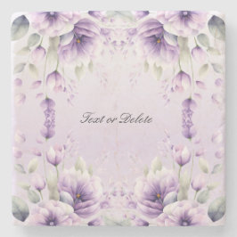 Porta copos de Pedra Floral Púrpura da Aquarela