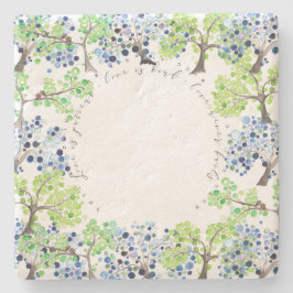 Porta copos de pedra - floresta romântica