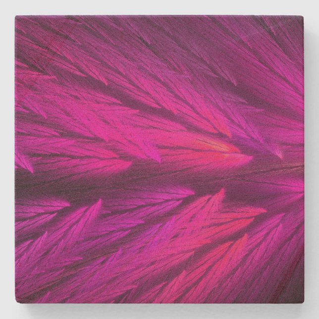 Porta copos de Pedra Fractal Quadrada Colorida (Frente)