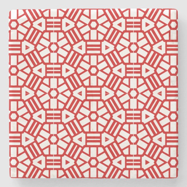 Porta copos de pedra - Hexágono e Bares (Frente)