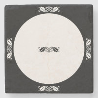 Porta copos de pedra - Holly sai em preto e branco