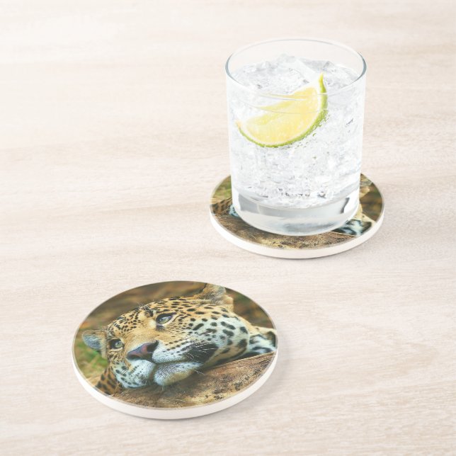 Porta copos de pedra-leopardo (Lateral)