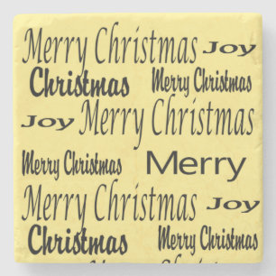 Porta copos de Pedra Marble de Natal, Alegria