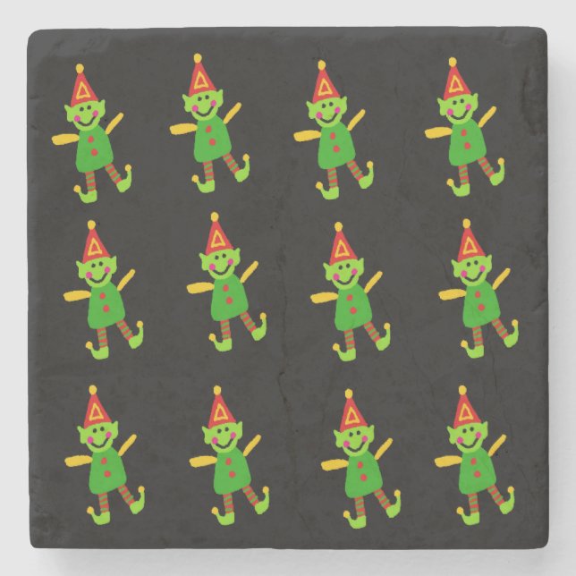 Porta copos de Pedra Marble de Natal, Elf (Frente)