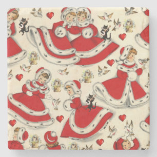 Porta copos de Pedra Marble de Natal, Vintage