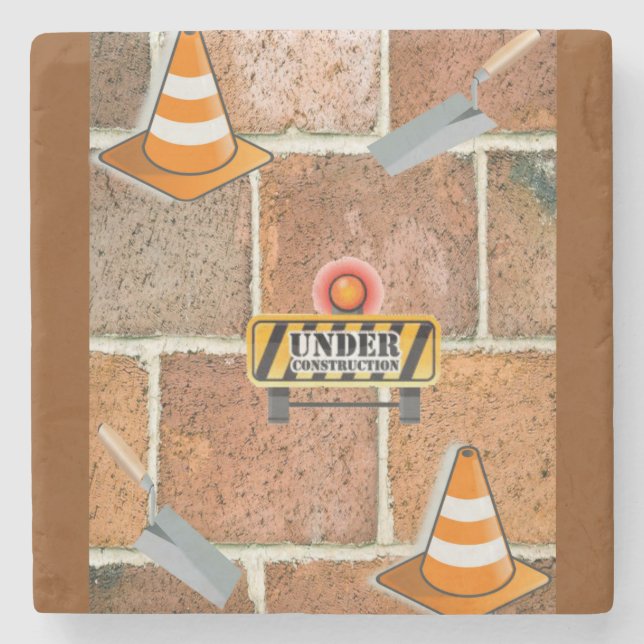 Porta copos De Pedra Marble Em Construção (Frente)