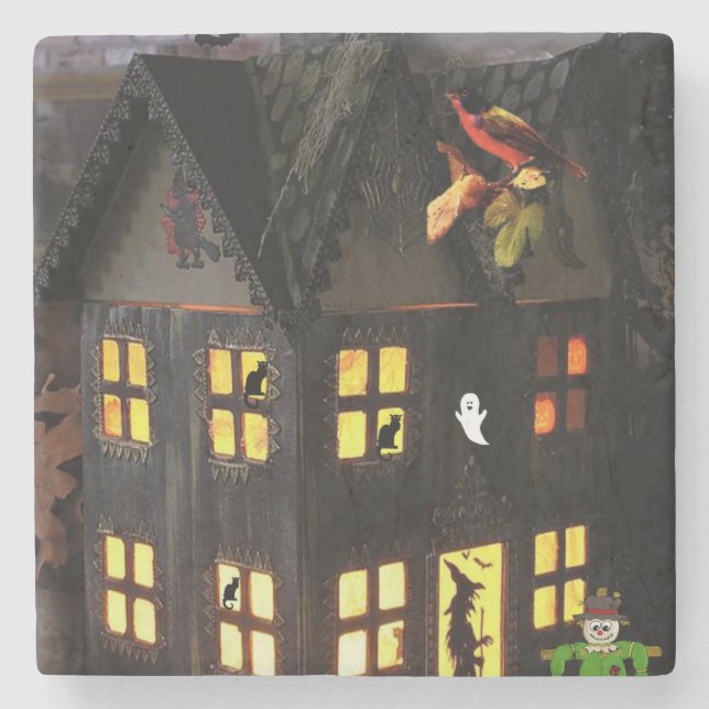 Porta copos de Pedra Marble Halloween (Frente)