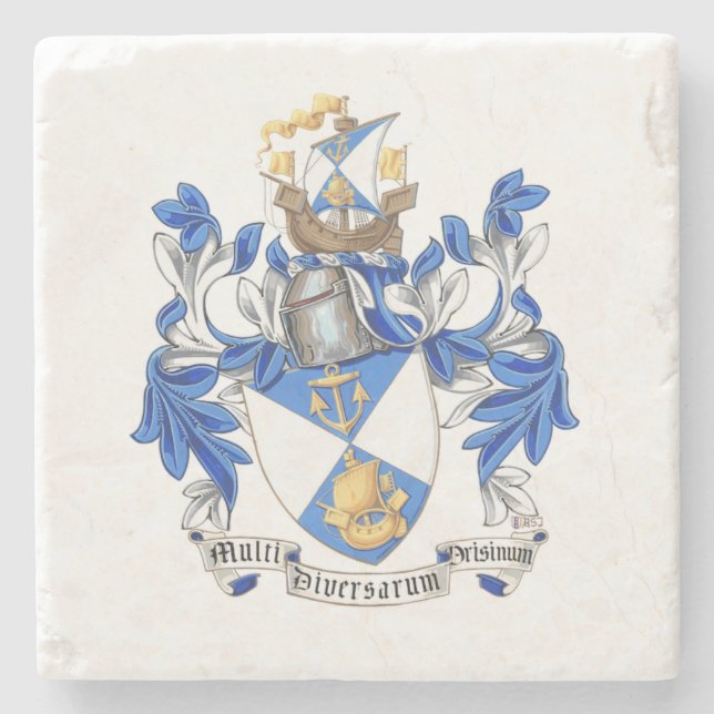 Porta copos de Pedra Marble JFN (Frente)