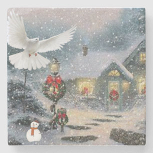 Porta copos de Pedra Marble no Natal