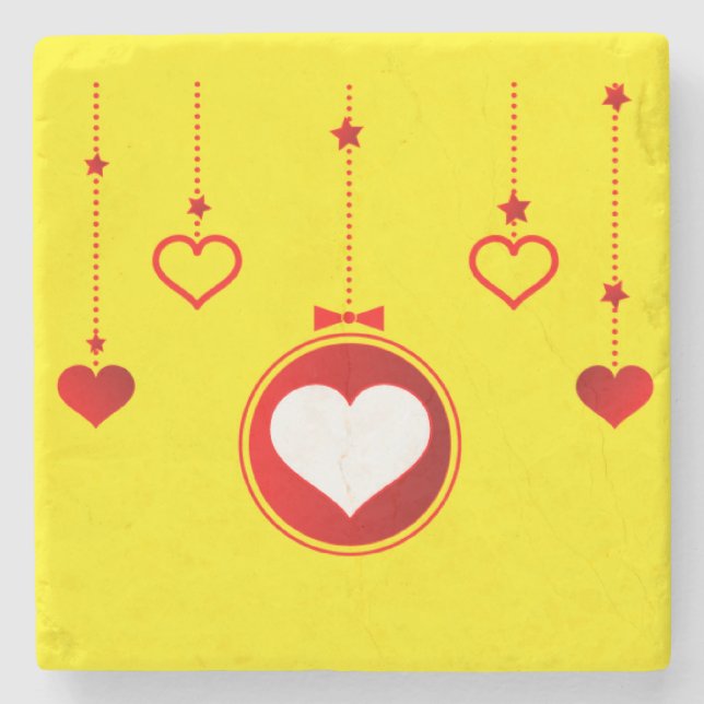 Porta copos de Pedra Marble no Natal (Frente)