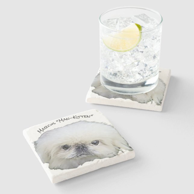 porta copos de pedra Marcus, "Homem-Kitten" (Lateral)