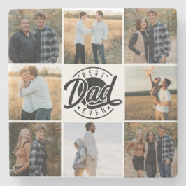 porta copos de pedra "Melhor Pai do Nunca"