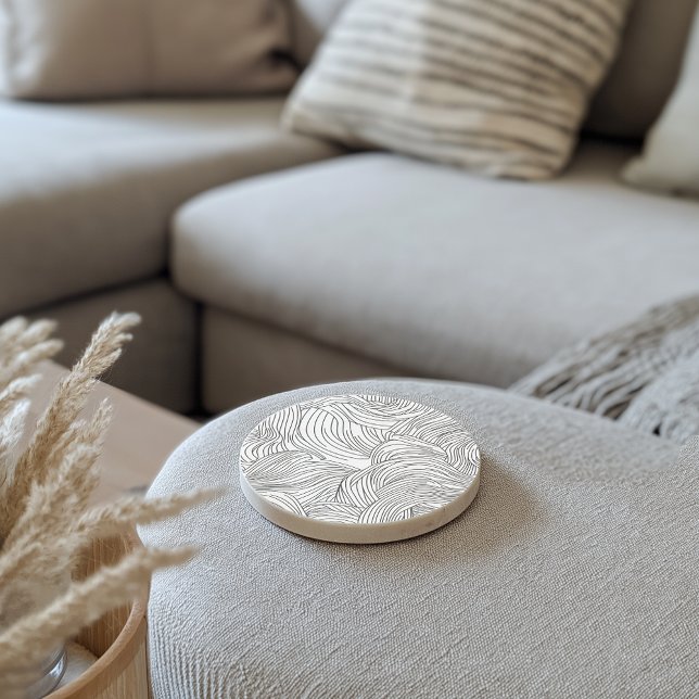 Porta copos de Pedra Monocromática de Onda (Criador carregado)