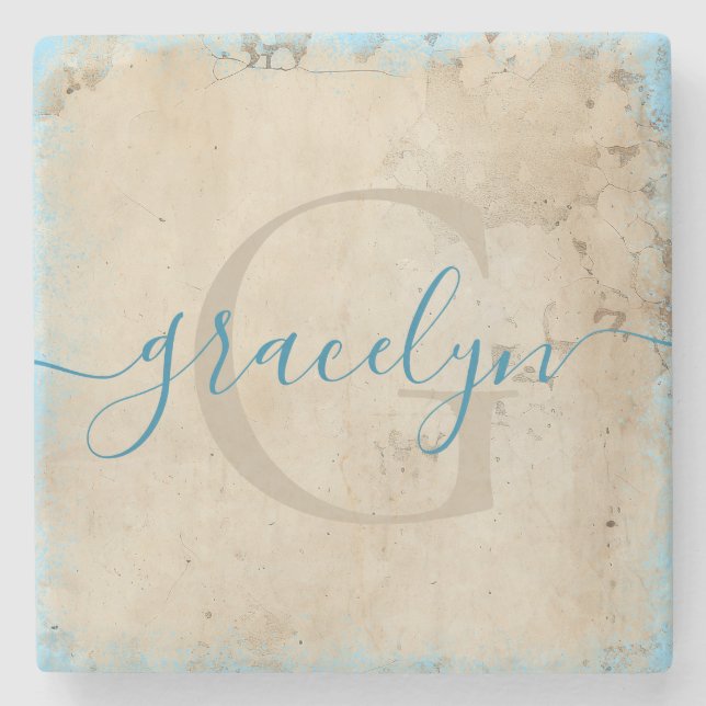 Porta copos de Pedra Monográfica Personalizada (Frente)