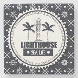 Porta copos de pedra náutica