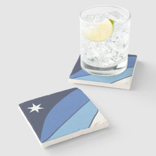 Porta copos de pedra Patriótica com Bandeira da Co