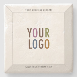 Porta copos de pedra personalizada do logotipo da