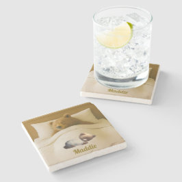 Porta copos de Pedra Personalizada do Urso Bonito