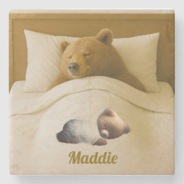 Porta copos de Pedra Personalizada do Urso Bonito