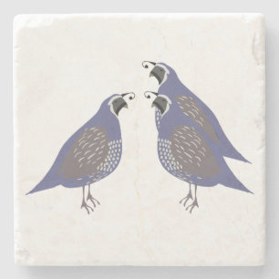 Porta copos de pedra quail