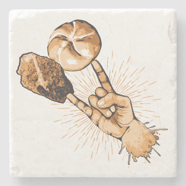 Porta copos de Pedra Rock and Roll (Frente)