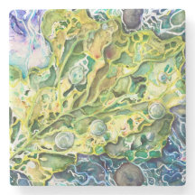 porta copos de pedra "ruído verde"