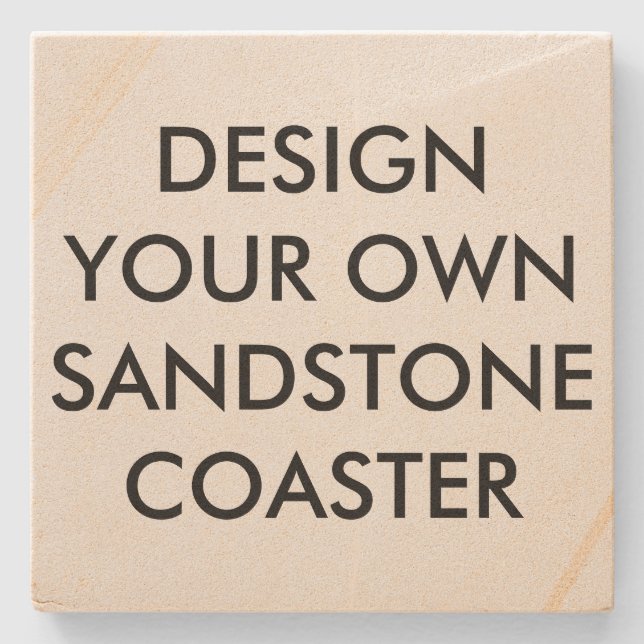 Porta copos de Pedra Sandstone Personalizada de 4" (Frente)
