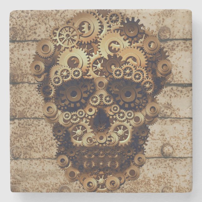 Porta copos de Pedra Steampunk (Frente)