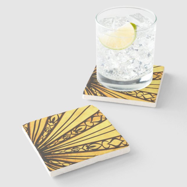 Porta copos de Pedra Sunburst (Lateral)