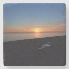 Porta copos de Pedra Sunset do Lago Michigan