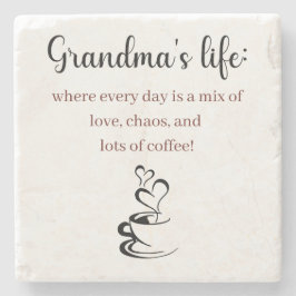 Porta copos de pedra - Vida da vovó: Onde todo dia