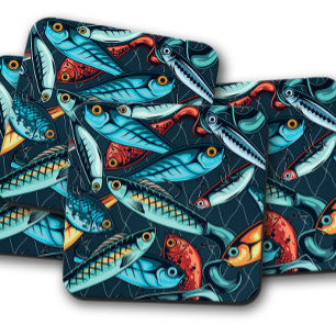 Porta copos de pesca   Conjunto de Portas copos de